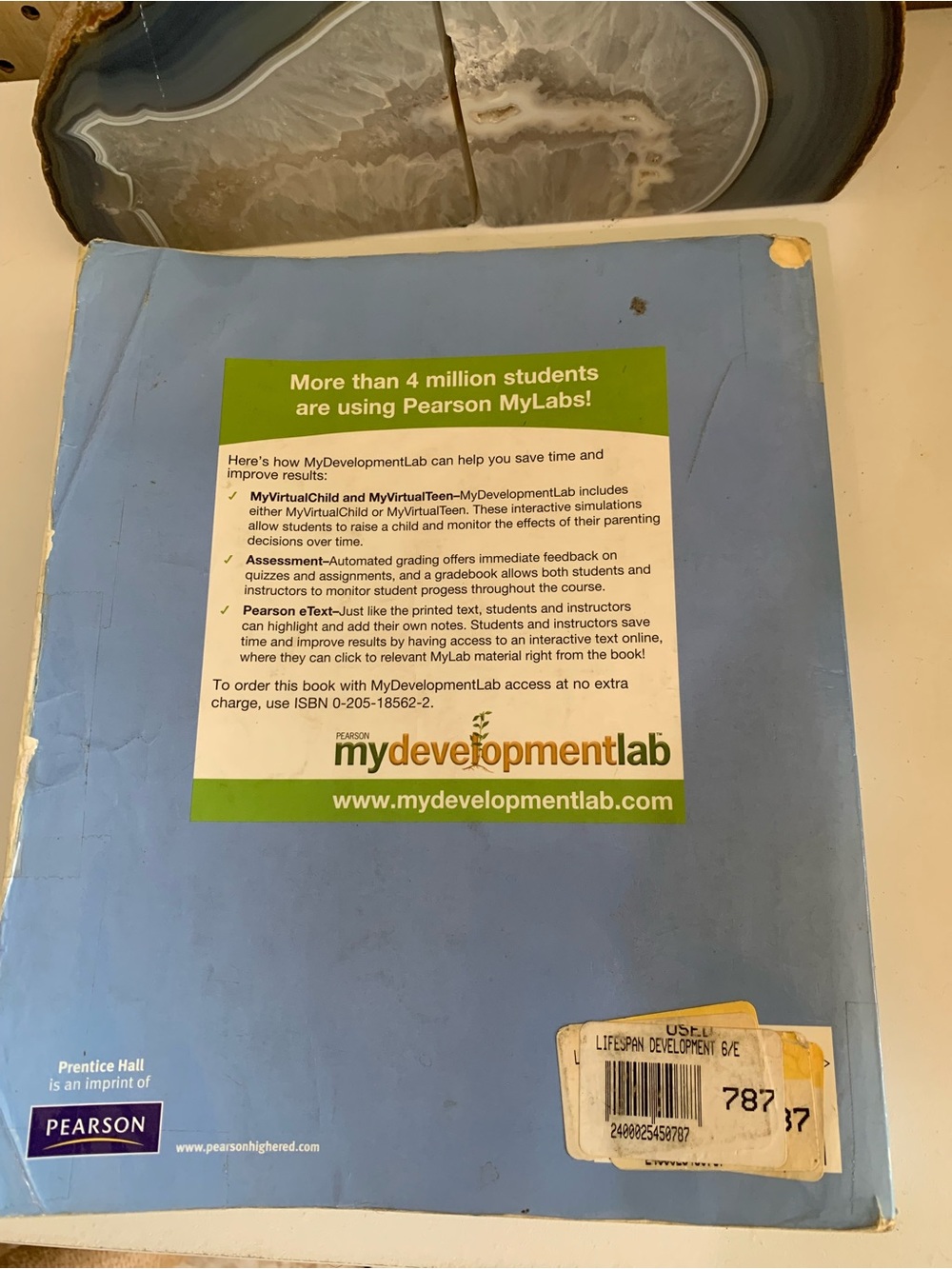 Pearson MyDevelopmentLab Lifespan Development Textbook - Light Blue - Picture 2 of 2